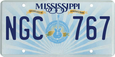 MS license plate NGC767