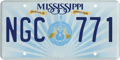 MS license plate NGC771