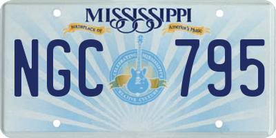 MS license plate NGC795
