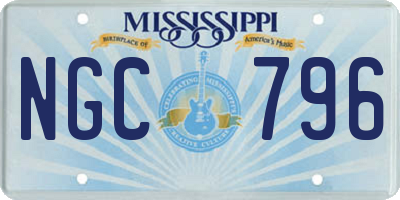 MS license plate NGC796