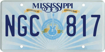 MS license plate NGC817