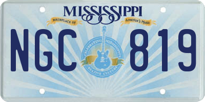 MS license plate NGC819