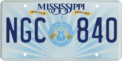 MS license plate NGC840