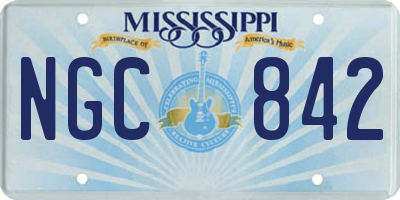 MS license plate NGC842