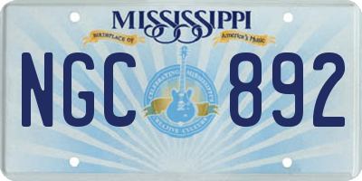 MS license plate NGC892