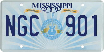 MS license plate NGC901