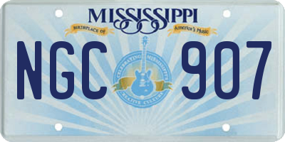 MS license plate NGC907