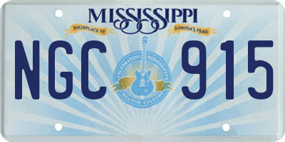 MS license plate NGC915