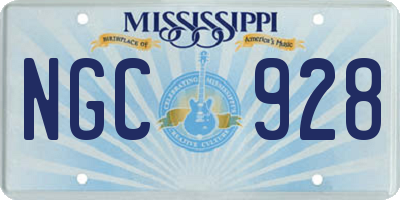 MS license plate NGC928
