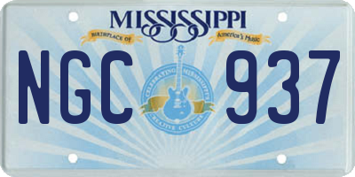 MS license plate NGC937