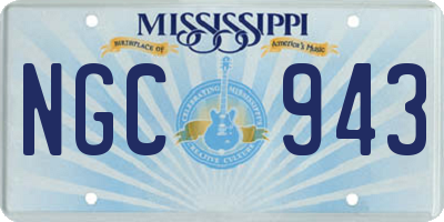 MS license plate NGC943