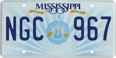 MS license plate NGC967