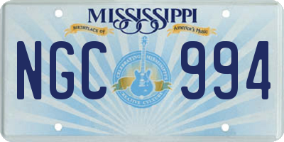 MS license plate NGC994
