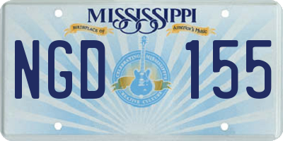 MS license plate NGD155