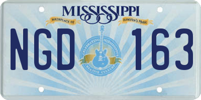 MS license plate NGD163