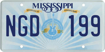 MS license plate NGD199