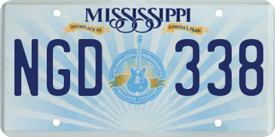 MS license plate NGD338