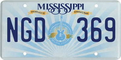 MS license plate NGD369