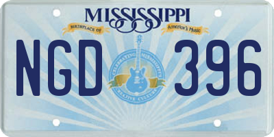 MS license plate NGD396
