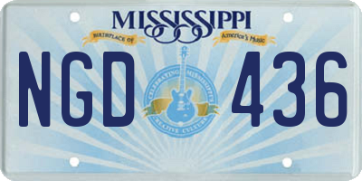 MS license plate NGD436