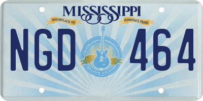 MS license plate NGD464