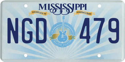 MS license plate NGD479