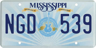 MS license plate NGD539