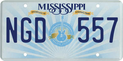 MS license plate NGD557