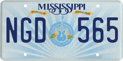 MS license plate NGD565