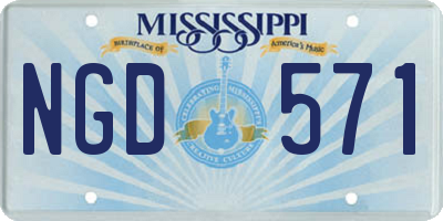 MS license plate NGD571