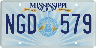 MS license plate NGD579