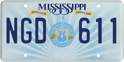 MS license plate NGD611