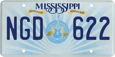 MS license plate NGD622