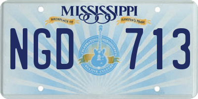 MS license plate NGD713