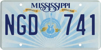 MS license plate NGD741