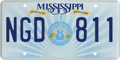 MS license plate NGD811
