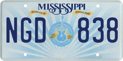 MS license plate NGD838