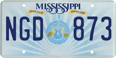 MS license plate NGD873