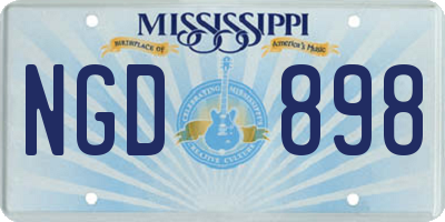MS license plate NGD898