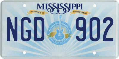 MS license plate NGD902