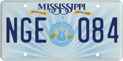 MS license plate NGE084