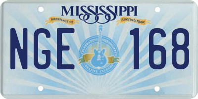 MS license plate NGE168