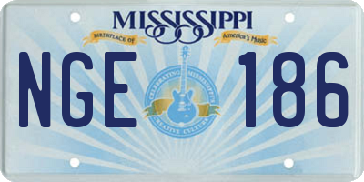 MS license plate NGE186