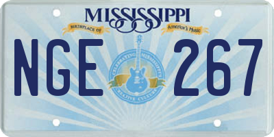 MS license plate NGE267