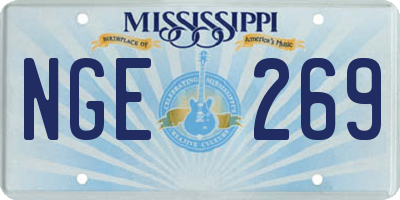 MS license plate NGE269