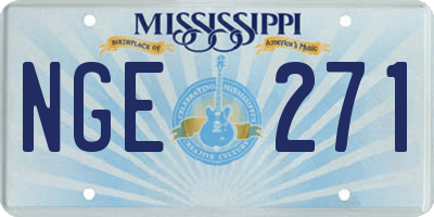 MS license plate NGE271