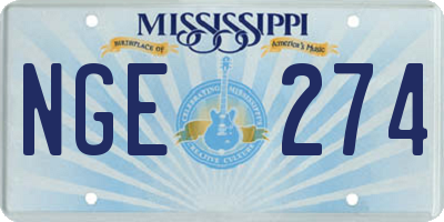 MS license plate NGE274