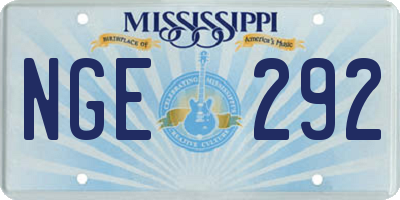 MS license plate NGE292