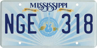 MS license plate NGE318
