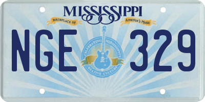 MS license plate NGE329